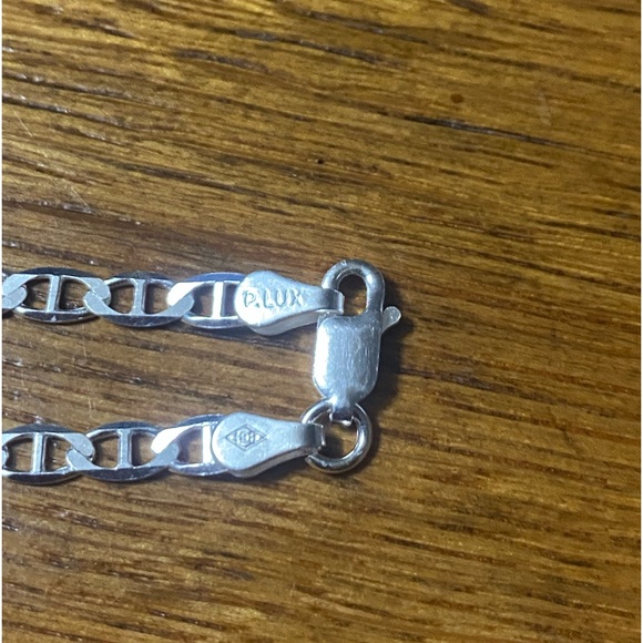 Menโs Solid Sterling Silver Mariner Design Necklace. - Picture 3 of 7